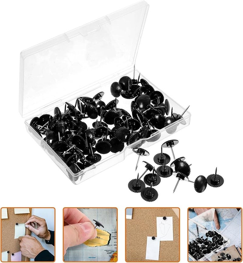 100 Pcs Multicolor Push Pins Reusable Thumbtacks For Cork Bulletin Boards Office Home - Image 2